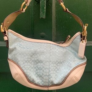 Baby Blue Coach Shoulder Purse